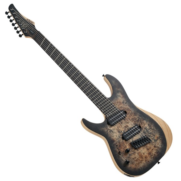 Schecter Reaper-7 Multiscale Left Handed, Satin Charcoal Burst