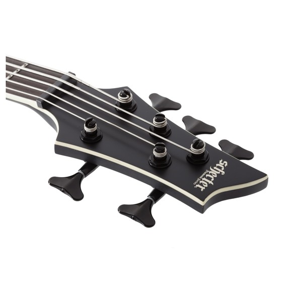 Schecter SLS Evil Twin-5 Bass, Satin Black Headstock