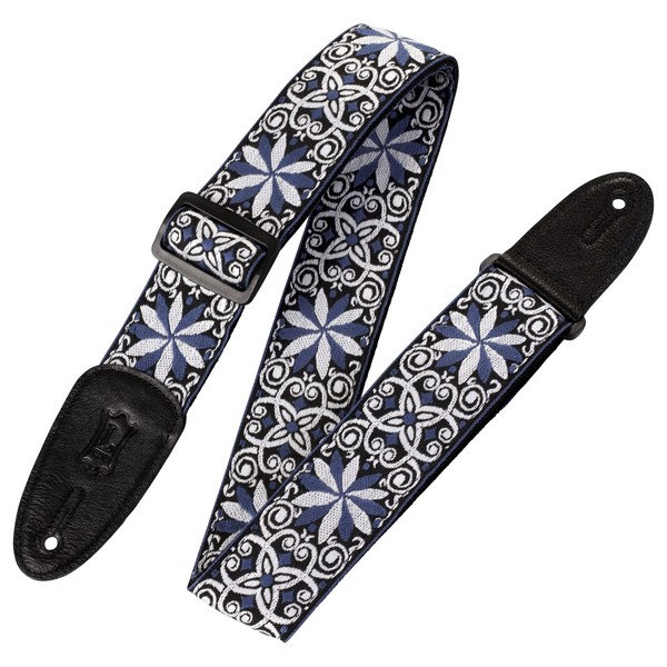 Levys 2" Hootenanny Guitar Strap, Blue Flower