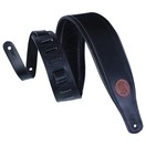 Levy's 3" Vegetarian Tan Leather Guitar Strap, Black