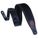 Levys Vegetarian Tan Leather Guitar Strap, Black