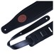 Levys Vegetarian Tan Leather Guitar Strap, Black All ends
