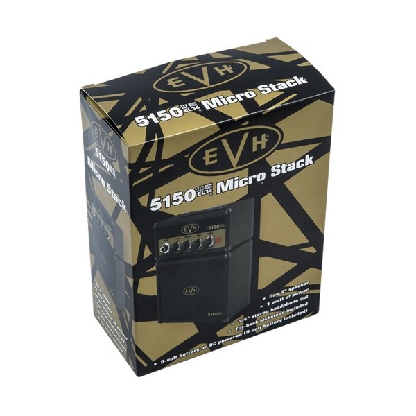 EVH 5150III EL34 Micro Stack, Black & Gold Box