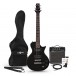 3/4 New Jersey Classic E-Gitarre im Paket mit Verstärker, Schwarz