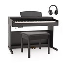 DP-10X Digitalpiano von Gear4music im Paket mit Klavierbank, Mattschwarz