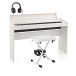 Korg LP-180 Digital Piano, White with Stool + Headphones - Main