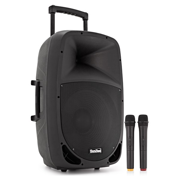 SubZero SZPA-P15 Portable PA with Bluetooth + Wireless Mics