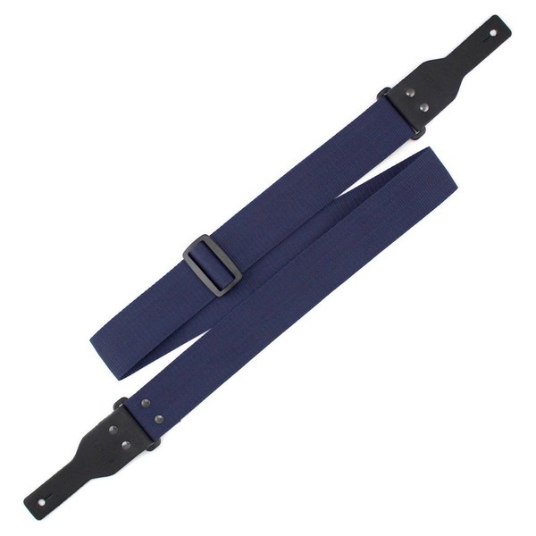 Richter Racoon Series 1478 Guitar Strap, Blue/Black - Front