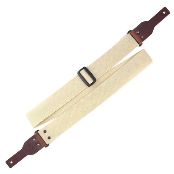 Richter Racoon Series 1480 Guitar Strap, Beige/Brown - Front
