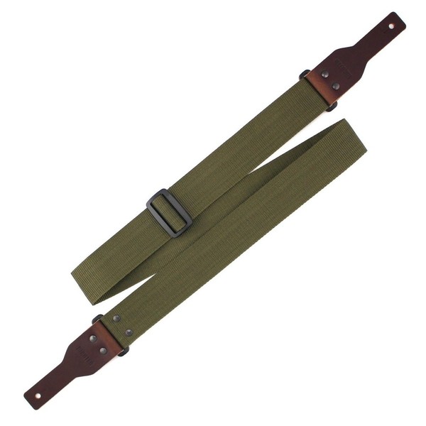Richter Racoon Series 1443 Guitar Strap, Khaki/Brown - Front