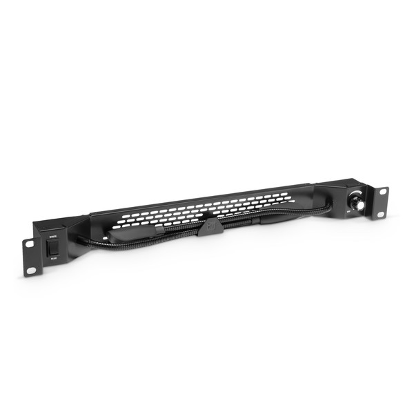 Adam Hall 19'' Dual Gooseneck White LED Rack Light with Dimmer Folded