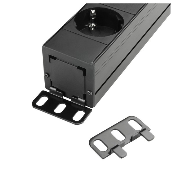Adam Hall 19'' EU Power Strip, 4 Sockets Mounting Angles