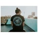 SJC Drums Seafoam Green Round Logo T-shirt, Black, Small - Lifestyle