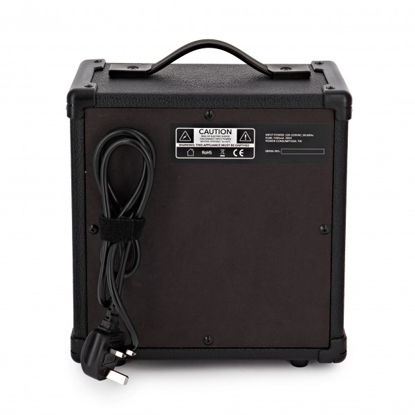 LA Left Handed Electric Guitar + Amp Pack, Black