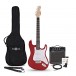 LA Electric Guitar Red, 10W Guitar Amp & Accessory Pack