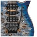 Ibanez RG1070PBZ Premium 2018, Cerulean Blue Burst front controls pickups