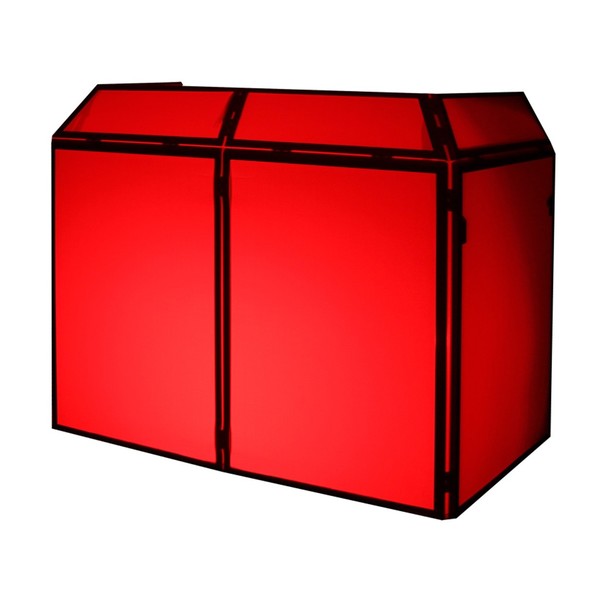 Equinox DJ Booth Replacement Lycra, White, Red Backlight
