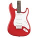 Squier Bullet Stratocaster HT, Fiesta Red front close up view