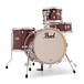 Pearl Midtown 4 Piece Compact Shell Pack, Black Cherry Glitter