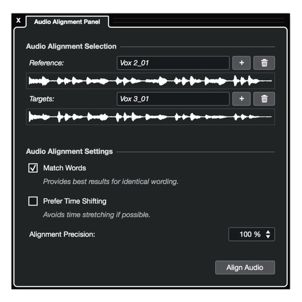 Steinberg Cubase Pro 10, Education - Audio Alignment