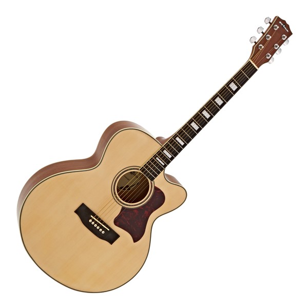 Jumbo Electro Acoustic Guitar by Gear4music, Natural - Box Opened