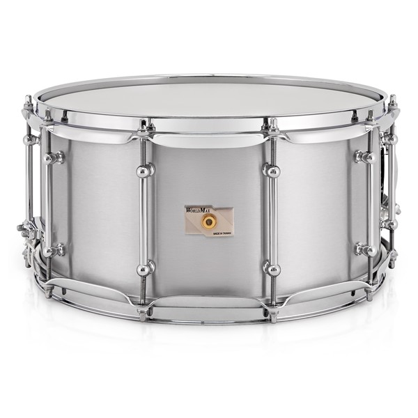 WorldMax 14'' x 6.5'' Seamless Aluminum Snare Drum, Chrome HW