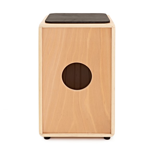 Cajon by Gear4music, Ebony, with gigbag and foot tambourine