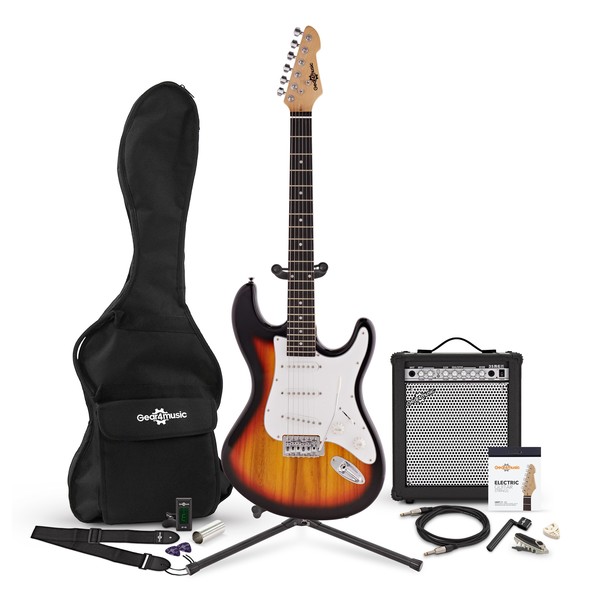 LA Electric Guitar + 35W Complete Amp Pack, Sunburst