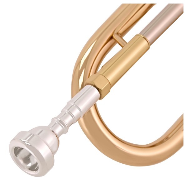 Coppergate Professional Trumpet by Gear4music mouthpiece