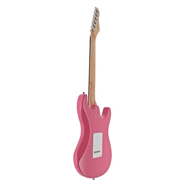 LA Left Handed Electric Guitar by Gear4music, Pink + Complete Pack