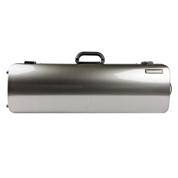 BAM 2001XL Hightech Oblong Violin Case, Silver Carbon Look