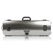 BAM 2001XL Hightech Oblong Violin Case, Silver Carbon Look, Rear