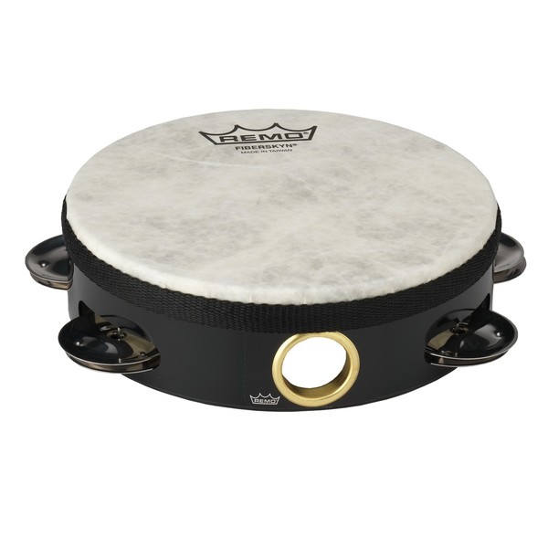 Remo 6'' Single Row Pre-Tuned High Pitch Tambourine, Black - Main Image