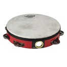 Remo 8'' Single Row Pre-Tuned High Pitched Tambourine, Red