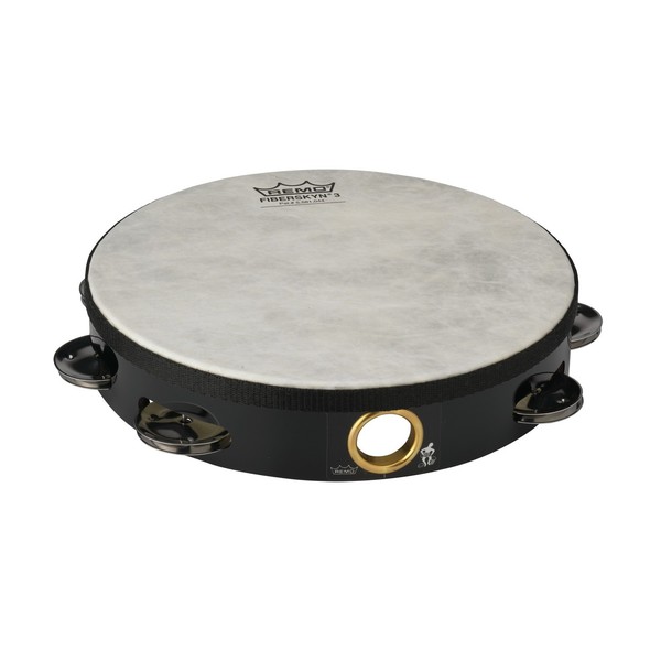 Remo 8'' Single Row Pre-Tuned High Pitched Tambourine, Black - Main Image