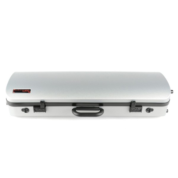 BAM 5201XL Hightech Compact Oblong Viola Case, Metallic Silver, Locks