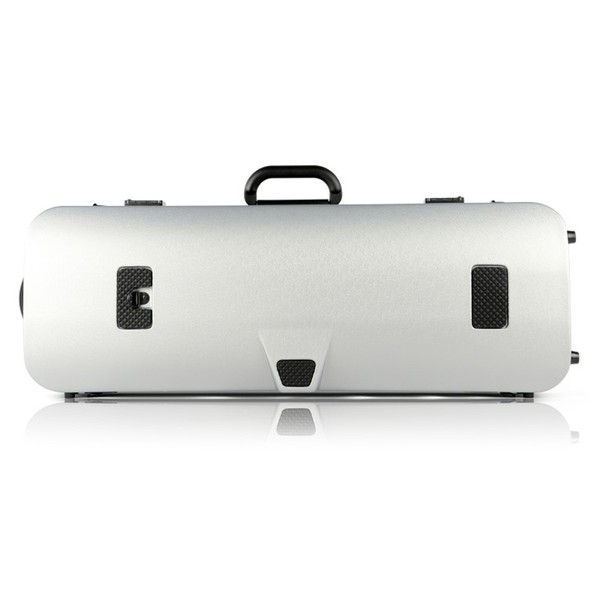BAM 5201XL Hightech Compact Oblong Viola Case, Metallic Silver, Rear