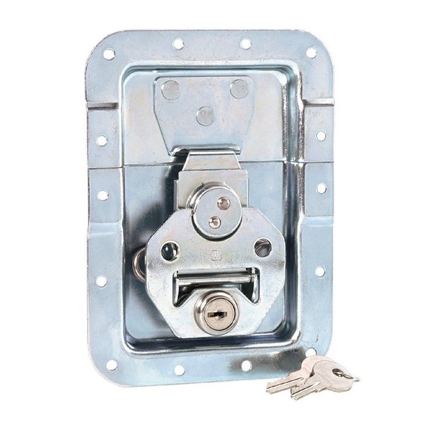 Adam Hall Large Cranked Butterfly Latch with Lock, 14 mm