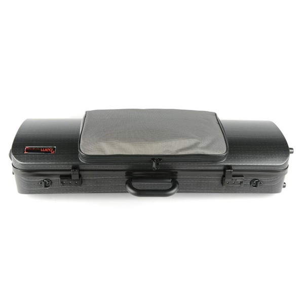 BAM 5202XL Hightech Compact Oblong Viola Case, Pocket, Black Lazure, Locks