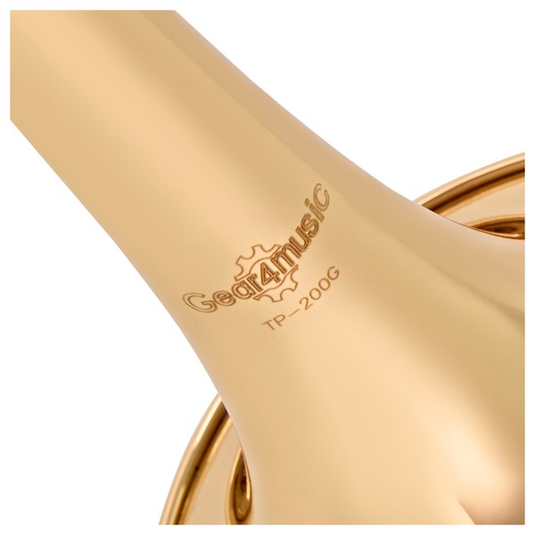 Deluxe Trumpet by Gear4music, Gold logo