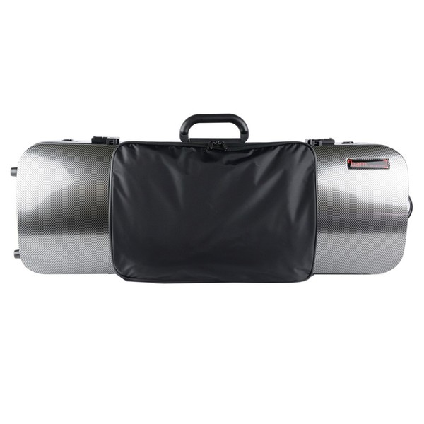 BAM 5202XL Hightech Compact Oblong Viola Case, Pocket, Silver Carbon