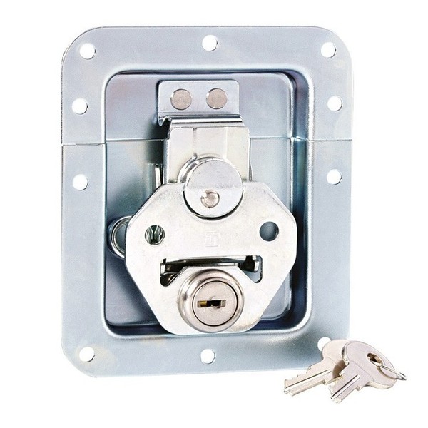 Adam Hall Medium Non-Cranked Butterfly Latch with Lock, 14 mm