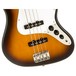 Squier Affinity Jazz Bass, Brown Sunburst Closeup