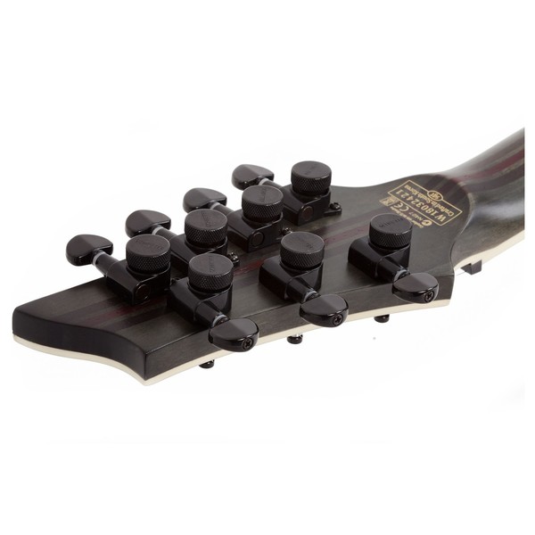 Schecter C-7 SLS Evil Twin, Satin Black - Headstock (Back)