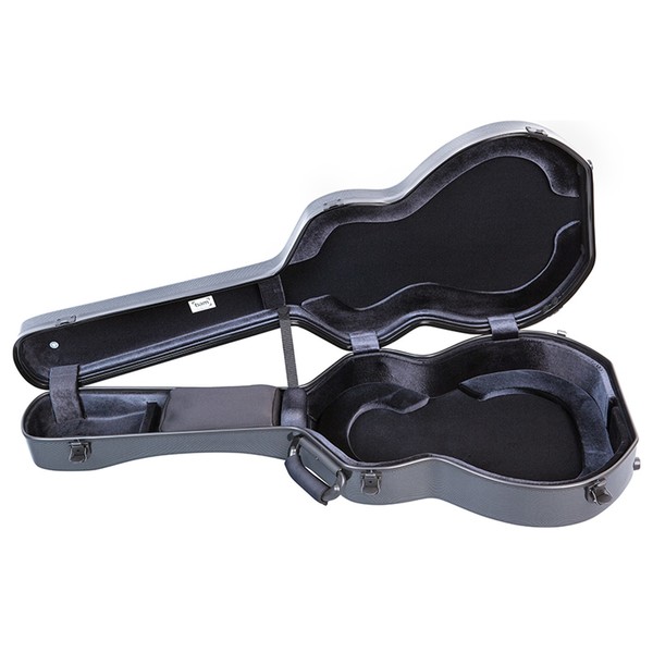 BAM 8008XL Hightech OM Guitar Case, Black Carbon, Inside