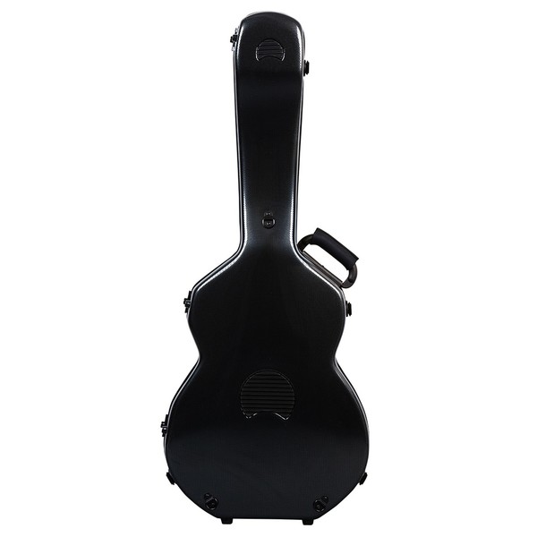 BAM 8008XL Hightech OM Guitar Case, Black Carbon, Rear