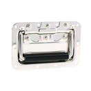 Adam Hall Gefederter Klappgriff in Einbauschale, 8 mm tief, Aluminium