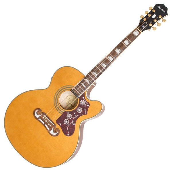 Epiphone EJ-200SCE, Vintage Natural Front View