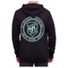 SJC Drums Round Logo Zip Up Hoodie, Shield Front Seafoam Logo, Small - Back