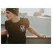 SJC Drums Shield Logo T-shirt 2017, Small back logo, Black, Small - Lifestyle 1